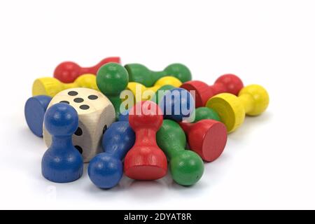 Play figures for various board games Stock Photo