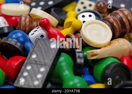 Play figures for various board games Stock Photo