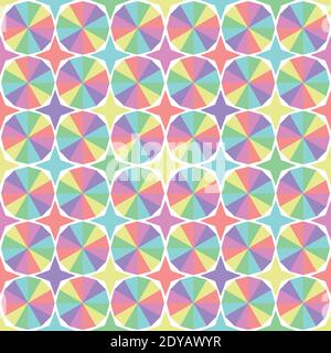 Detailed colorful modern Dodecagon seamless pattern, art honey texture. Colorful dodecagon pattern. Modern design perception with soft colors. Stock Vector