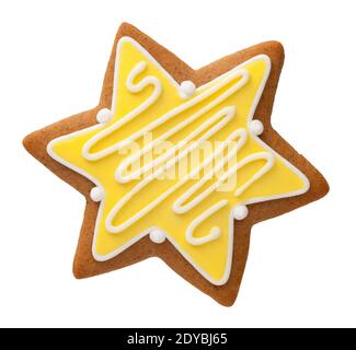 Gingerbread Star Isolated on White Background Stock Photo - Alamy