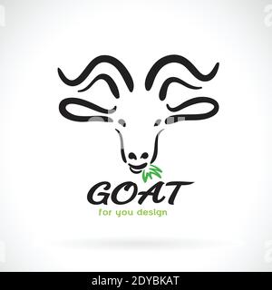 Vector of goat head design on a white background, Animal farm. Easy editable layered vector illustration Stock Vector