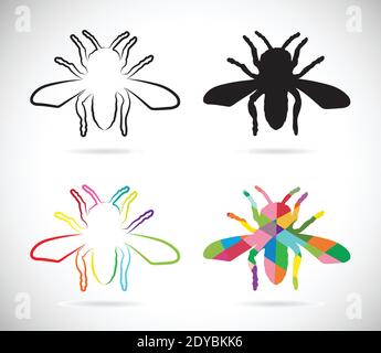 Vector of insects on white background. Easy editable layered vector illustration. Insect. Stock Vector