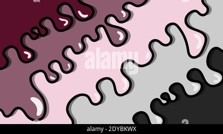 Abstract design overlapping wavy fluid background. Melted pattern vector illustration fluid. Stock Vector