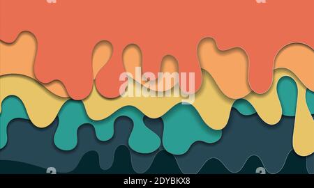 Abstract design overlapping wavy fluid background. fluid wavy contemporary pattern vector illustration. Stock Vector