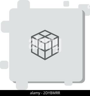 rubik vector icon modern simple vector illustration Stock Vector