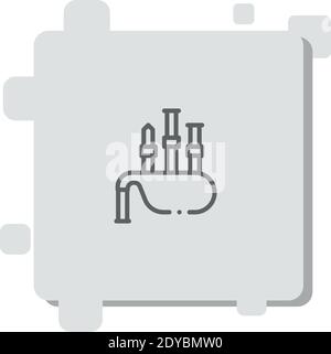 bagpipes vector icon modern simple vector illustration Stock Vector