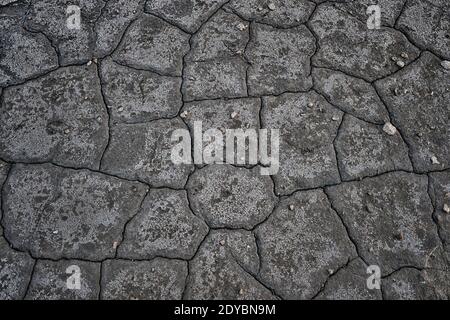 Texture of dry cracked soil Stock Photo