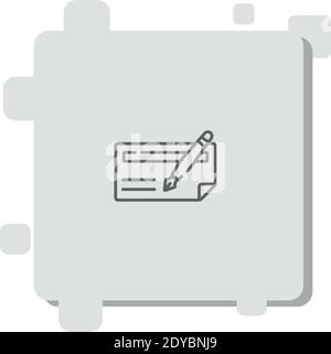 cheque vector icon modern simple vector illustration Stock Vector