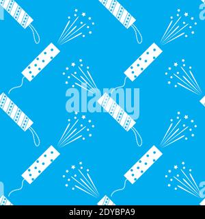 Set of Different Slapstick Icon Isolated on Blue Background. Seamless Pattern Stock Vector