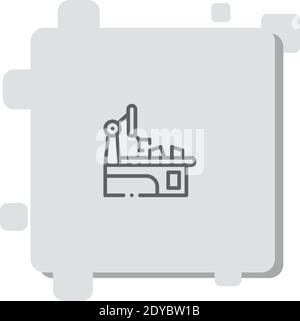robot arm vector icon modern simple vector illustration Stock Vector