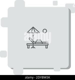 beach chair vector icon modern simple vector illustration Stock Vector