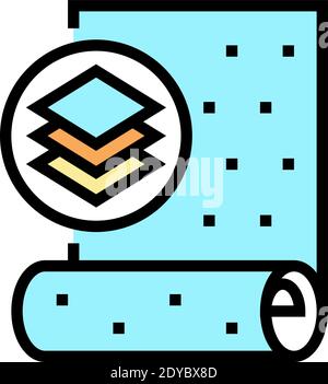 non-woven wallpaper color icon vector illustration Stock Vector