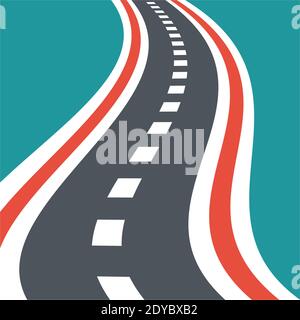 Vector street logo combination. Direction and roadway symbol. Stock Vector