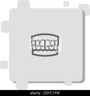 denture vector icon modern simple vector illustration Stock Vector