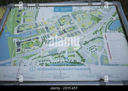 ZUTPHEN, NETHERLANDS - Dec 04, 2020: Urban housing project with Hof van Zutphen in the Noorderhaven new residential neighbourhood Stock Photo