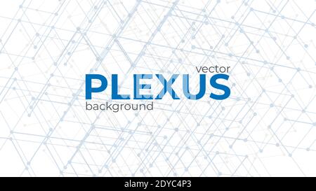 Abstract background with plexus design elements Stock Vector