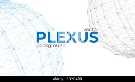 Abstract background with spherical plexus elements Stock Vector