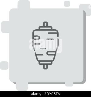 kebab vector icon modern simple vector illustration Stock Vector