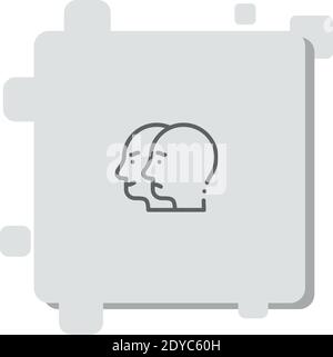 schizophrenia vector icon modern simple vector illustration Stock Vector