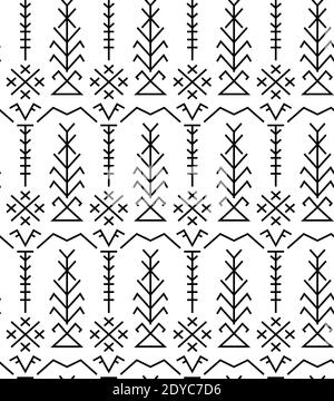 Ethnic Baltic Folk traditional ornament seamless pattern. Stock Vector