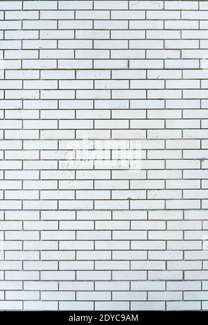 Brickwork. Wall of white silicate brick. Abstract background. Vertical frame Stock Photo