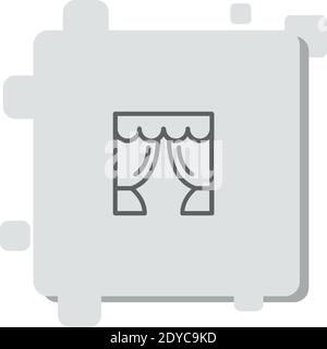curtains vector icon modern simple vector illustration Stock Vector