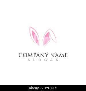 Rabbit logo and symbol vector icon Stock Vector