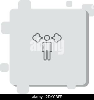 difficulty breathing vector icon modern simple vector illustration Stock Vector