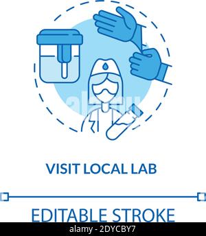 Visiting local lab concept icon Stock Vector