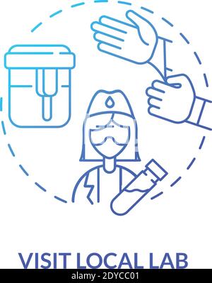 Visiting local lab concept icon Stock Vector