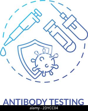 Antibody testing concept icon Stock Vector