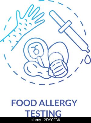 Food allergy testing concept icon Stock Vector