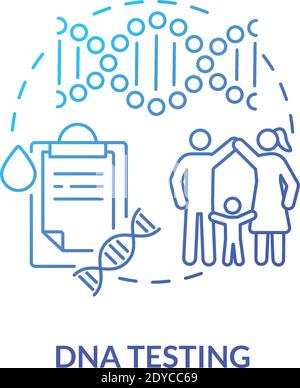 DNA testing concept icon Stock Vector