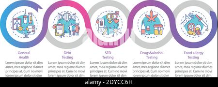 Diagnostic tests vector infographic template Stock Vector