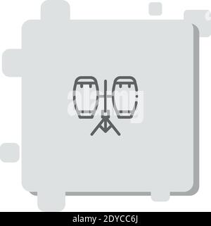 conga vector icon modern simple vector illustration Stock Vector
