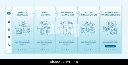 Urban engineering onboarding vector template Stock Vector