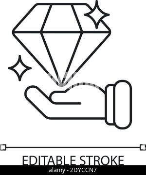 Valuable linear icon Stock Vector