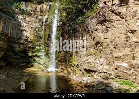 Waterfall in the center of old Tbilisi, capital of Georgia. Stock Photo