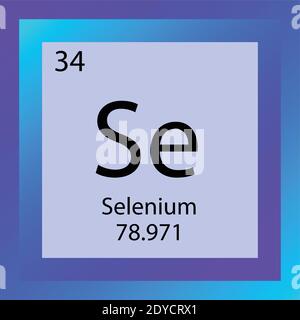 Se Selenium Chemical Element Periodic Table. Single vector illustration ...