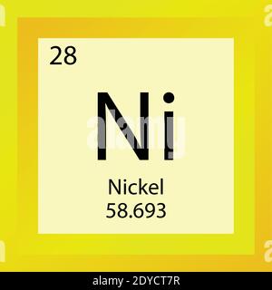 Nickel Periodic Table of the Elements Vector illustration eps 10 Stock ...