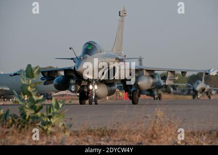 A French F-2 Rafale aircraft is launched from USS Theodore Roosevelt ...