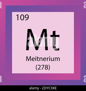 Meitnerium Periodic Table of the Elements Vector illustration eps 10 ...