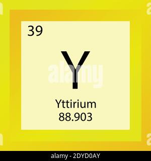 Y Yttrium Chemical Element Periodic Table. Single element vector ...