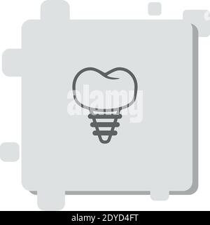 dental prosthesis vector icon modern simple vector illustration Stock Vector