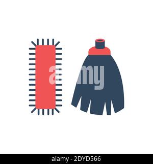 Textile mops or rags vector icon isolated on white background Stock Vector
