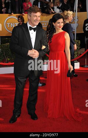 Alec Baldwin and Hilaria Thomas arrives at the 19th Annual Screen Actors Guild (SAG) Awards at the Shrine Exposition Center in Los Angeles, CA on January 27, 2013. Photo by Lionel Hahn / ABACAUSA.COM Stock Photo