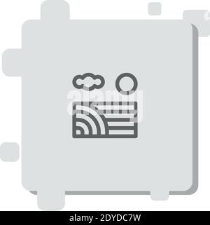 meadow vector icon modern simple vector illustration Stock Vector