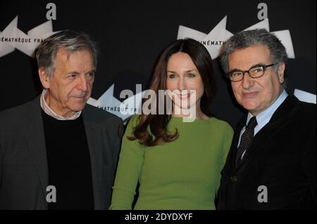 Constantin Costa-Gavras, Elsa Zylberstein and Serge Toubiana arriving to the exhibition paying tribute to Maurice Pialat as a director and as a painter, held at the French Cinematheque, in Paris, France on February 18, 2013. Photo by Mireille Ampilhac/ABACAPRESS.COM Stock Photo