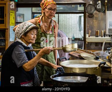 Soba Noodle Preparation in Fujinomiya, Japan