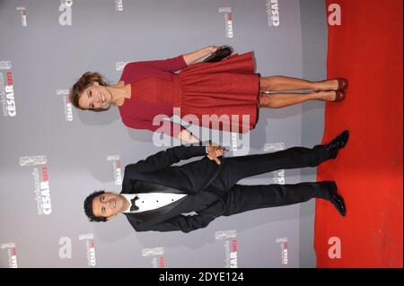 Jamel Debbouze and wife Melissa Theuriau arriving at the 38th Annual Cesar film Awards ceremony held at the Theatre du Chatelet in Paris, France on February 22, 2013. Photo by Briquet--Gouhier-Guibbaud-Wyters/ABACAPRESS.COM Stock Photo